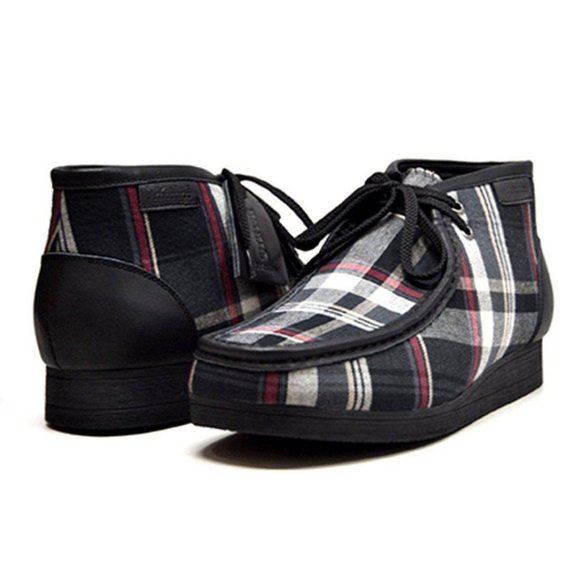 British Walkers New Castle Print Men's Wallabee Style Boots Black Print - Picture 1 of 6